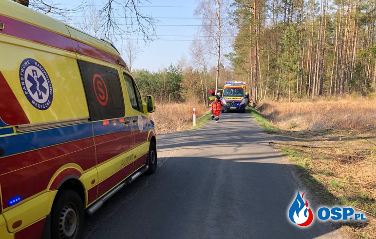 Tragiczny wypadek pod Opolem. Samochód uderzył w drzewo. OSP Ochotnicza Straż Pożarna