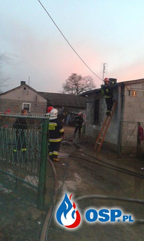 Pożar domu w Bronisławowie OSP Ochotnicza Straż Pożarna