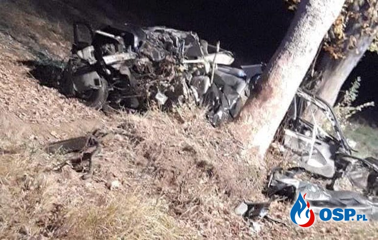 3 mężczyzn zginęło w wypadku BMW! Tragedia przed Świętem Zmarłych. OSP Ochotnicza Straż Pożarna