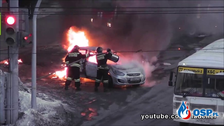 Dlaczego trzeba używać aparatów powietrznych przy gaszeniu pożaru samochodu? OSP Ochotnicza Straż Pożarna