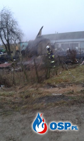 Pożar domu w Głębokim Rowie OSP Ochotnicza Straż Pożarna