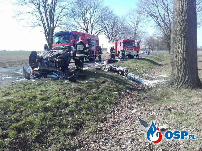 Tragiczny wypadek koło Namysłowa OSP Ochotnicza Straż Pożarna