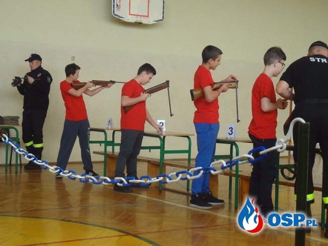 V Turniej Młodzieżowych Drużyn Pożarniczych z terenu Gminy Krobia w strzelaniu z karabinka pneumatycznego OSP Ochotnicza Straż Pożarna