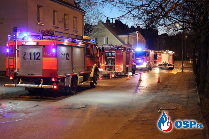 Trzy osoby zginęły w nocnym pożarze w Giżycku OSP Ochotnicza Straż Pożarna