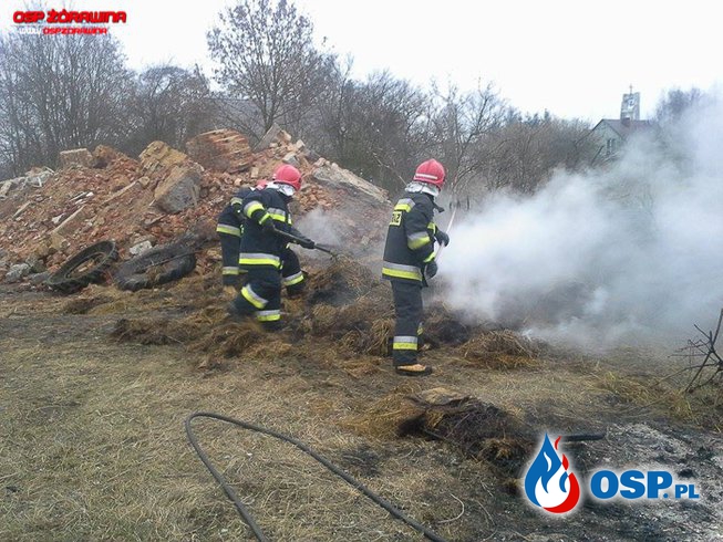 13.02.2016 - pożar śmieci w Milejowicach OSP Ochotnicza Straż Pożarna