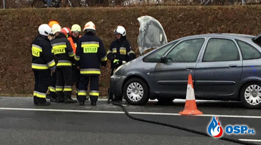 Pożar samochodu na autostradzie A4 OSP Ochotnicza Straż Pożarna