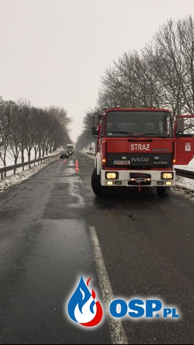 Wypadek na granicy gmin DW 414 OSP Ochotnicza Straż Pożarna