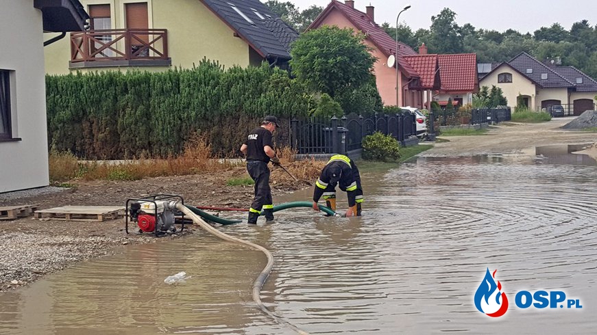 Usuwanie skutków deszczu OSP Ochotnicza Straż Pożarna