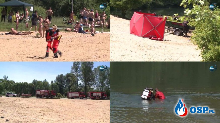 Tragedia nad wodą w Częstochowie. 22-latek utonął na oczach ludzi. OSP Ochotnicza Straż Pożarna