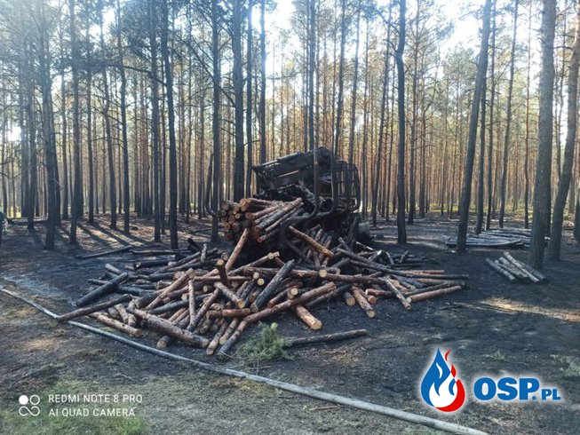 Dębogóra – pożar maszyny i poszycia leśnego OSP Ochotnicza Straż Pożarna