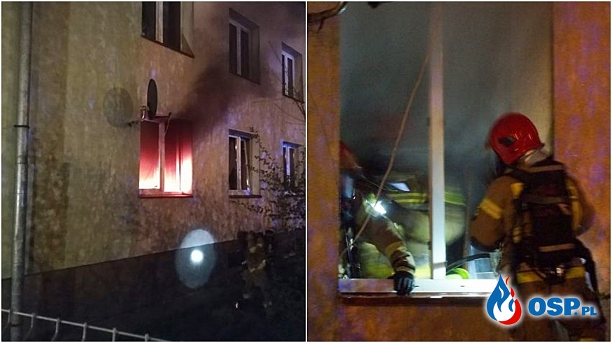 Pożar mieszkania w Lublinie. Policja zatrzymała podpalacza. OSP Ochotnicza Straż Pożarna