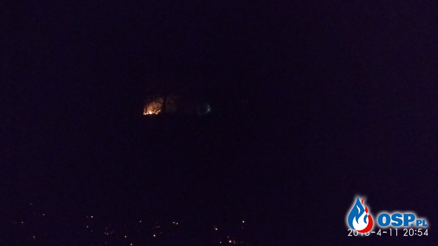 2018-04-11 godz. 20:40 podpalenie w pobliżu lasu OSP Ochotnicza Straż Pożarna