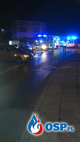 [46/2016] Wypadek z udziałem dwóch samochodów osobowych OSP Ochotnicza Straż Pożarna