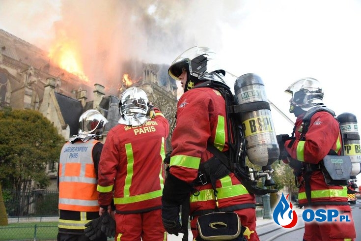 Niezwykle trudna akcja gaszenia katedry Notre Dame. Zobacz relację strażaków. OSP Ochotnicza Straż Pożarna
