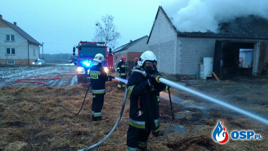 Zapiecki: Pożar stodoły o poranku OSP Ochotnicza Straż Pożarna