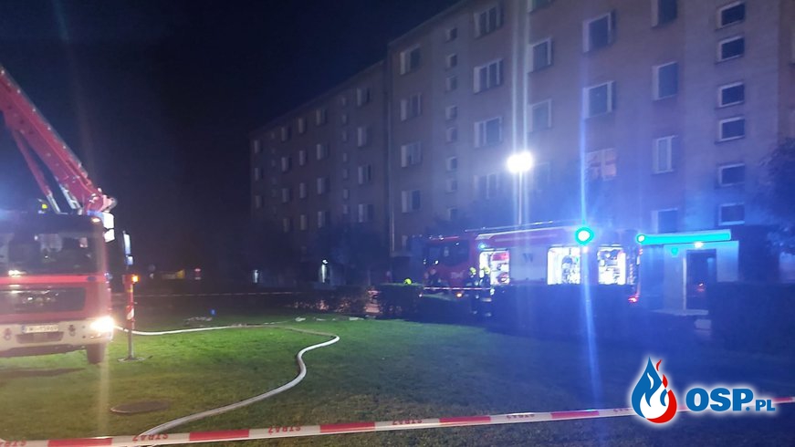 Tragedia w Międzyrzeczu. Kobieta zginęła w płonącym mieszkaniu. OSP Ochotnicza Straż Pożarna