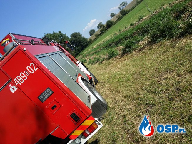 Pożar trzcin i suchej trawy w Ligocie Bialskiej OSP Ochotnicza Straż Pożarna