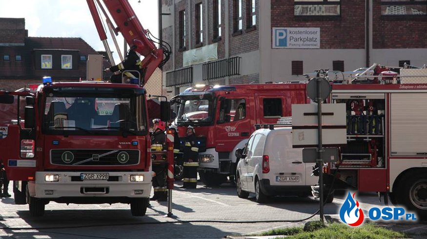 Pożar w Osinowie Dolnym na targowisku OSP Ochotnicza Straż Pożarna