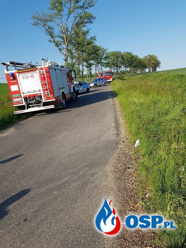 Wypadek na trasie Bliszczyce - Michłkowice OSP Ochotnicza Straż Pożarna