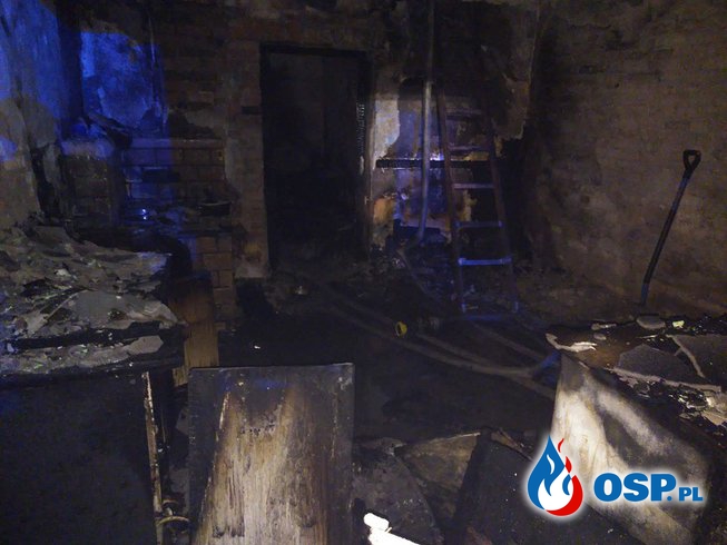 Mężczyzna zginął w pożarze budynku socjalnego OSP Ochotnicza Straż Pożarna