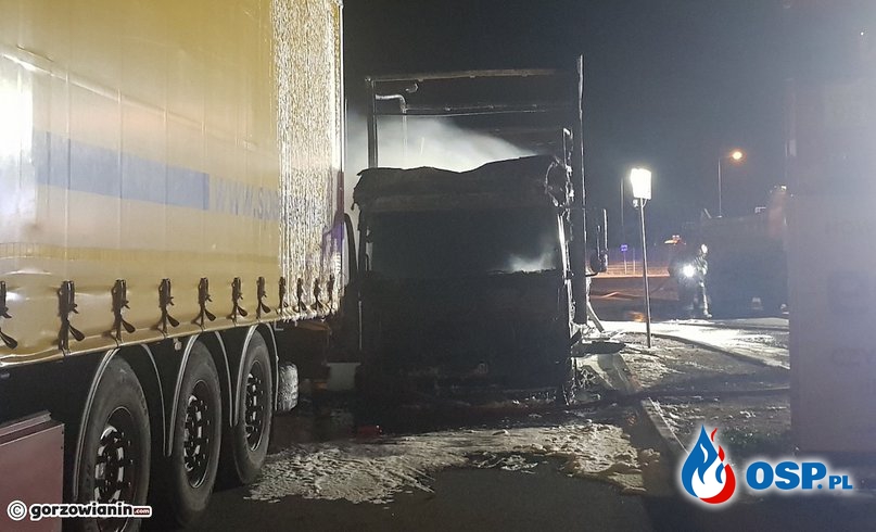 Ogromny pożar ciężarówki na stacji paliw w Gorzowie Wielkopolskim. OSP Ochotnicza Straż Pożarna