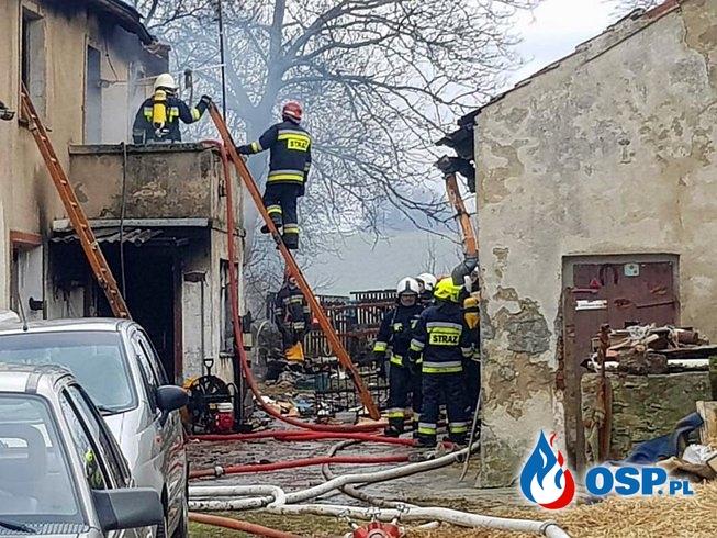 Starszy mężczyzna zginął w pożarze domu na Opolszczyźnie OSP Ochotnicza Straż Pożarna