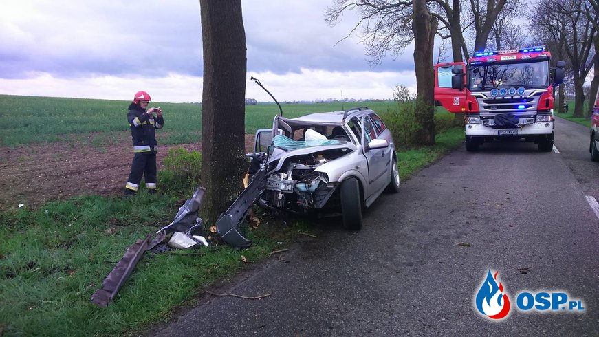 Wypadek w Myślatkowie, Dwie osoby poszkodowane OSP Ochotnicza Straż Pożarna