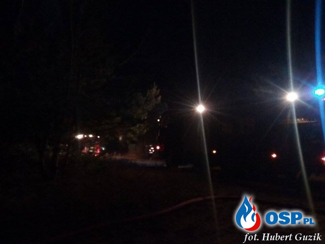 Pożar domku letniskowego w Ostrowie. OSP Ochotnicza Straż Pożarna