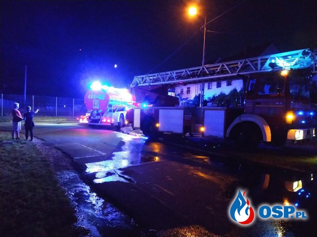 Pożar budynku gospodarczego na Opolszczyźnie. Konieczna była ewakuacja zwierząt. OSP Ochotnicza Straż Pożarna