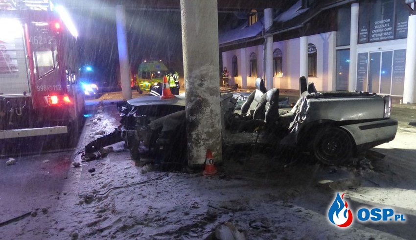 Tragiczny wypadek na granicy polsko-czeskiej. Dwóch nastolatków zginęło. OSP Ochotnicza Straż Pożarna