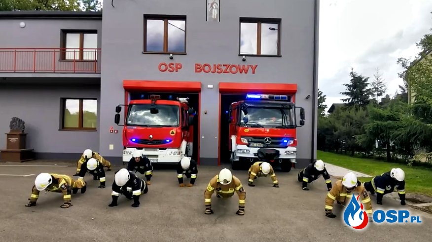 #GaszynChallenge dla Wojtusia. Strażacy z całej Polski "pompują" i pomagają. OSP Ochotnicza Straż Pożarna