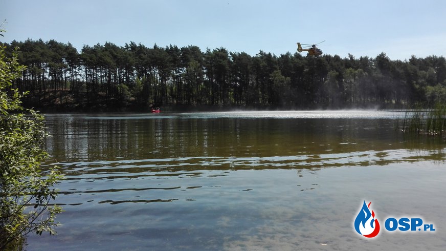 Struga-człowiek topiący się w jeziorze Ciche!!! OSP Ochotnicza Straż Pożarna