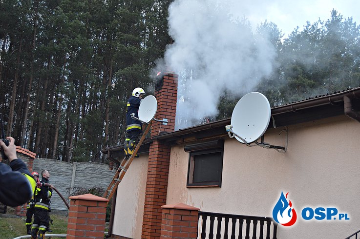 Pożar budynku w Kruteczku OSP Ochotnicza Straż Pożarna