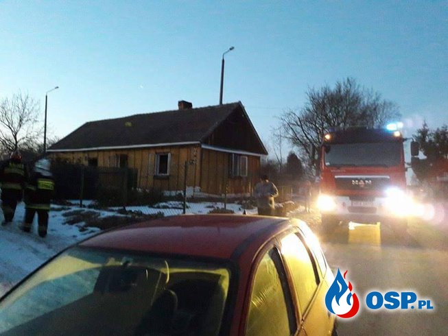 Pożar domu - jedna osoba poszkodowana OSP Ochotnicza Straż Pożarna