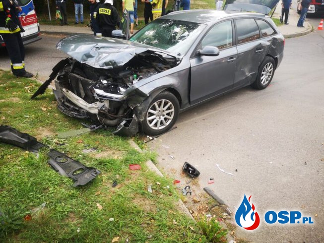 Wronki – wypadek drogowy, dwie osoby poszkodowane OSP Ochotnicza Straż Pożarna