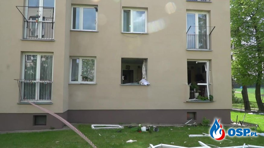 Dwie osoby w szpitalu po wybuchu gazu w Janowie Podlaskim. "Rozległ się straszny huk". OSP Ochotnicza Straż Pożarna