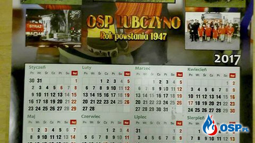 Kalendarz 2017r OSP Ochotnicza Straż Pożarna