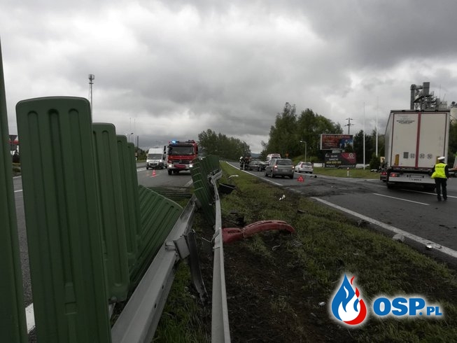 Wypadek samochodu osobowego na DK7 - 8 sierpnia 2019r. OSP Ochotnicza Straż Pożarna