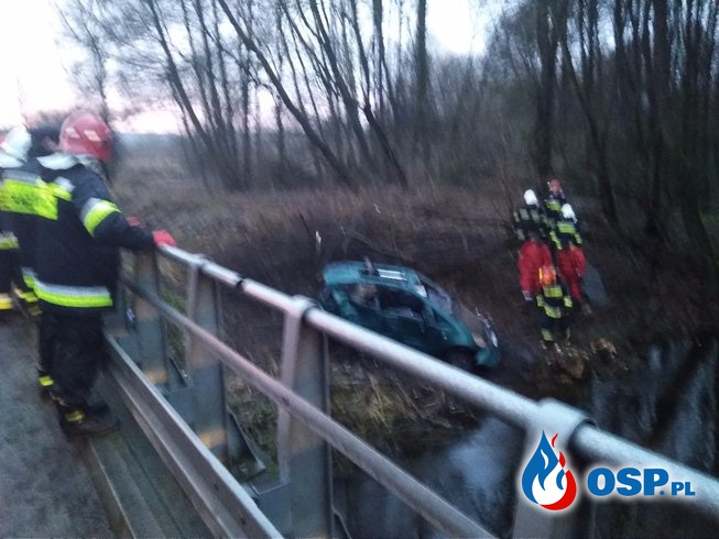 #01/2018 Wypadek drogowy Barkowo Debrzno. OSP Ochotnicza Straż Pożarna