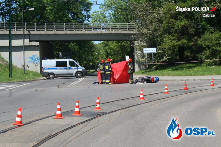 4-letni pasażer motocykla zginął w wypadku w Zabrzu! OSP Ochotnicza Straż Pożarna