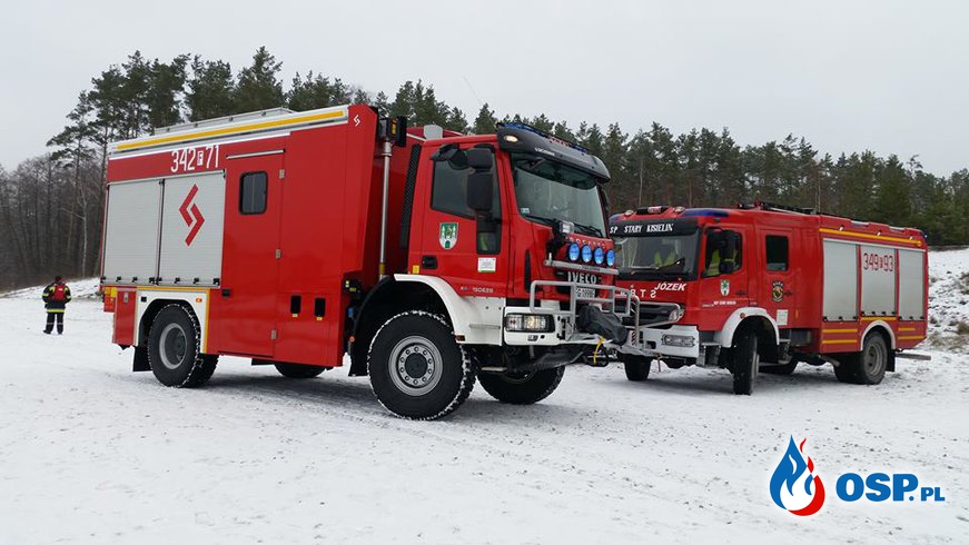 Ćwiczenia na lodzie w Czerwieńsku OSP Ochotnicza Straż Pożarna