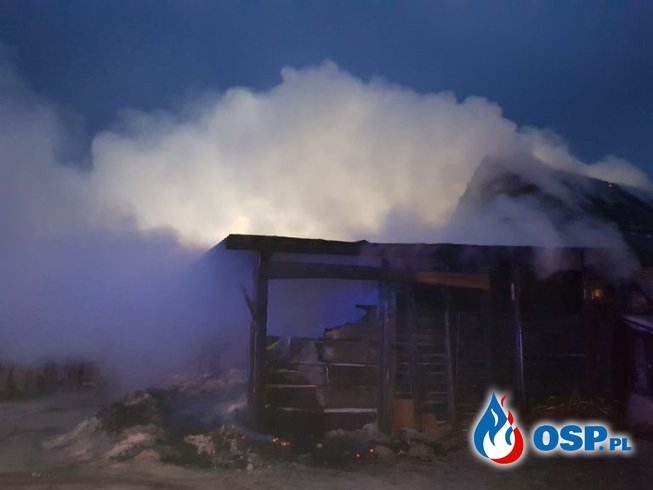 Dobrogostowo – pożar tartaku i stodoły OSP Ochotnicza Straż Pożarna