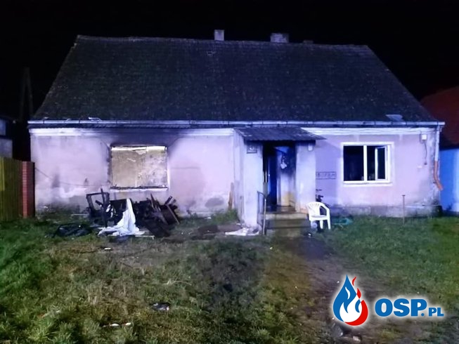 Tragiczny pożar domu w Świerczewie. Zginął mężczyzna. OSP Ochotnicza Straż Pożarna