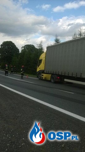 Zderzenie dwóch ciężarówek OSP Ochotnicza Straż Pożarna