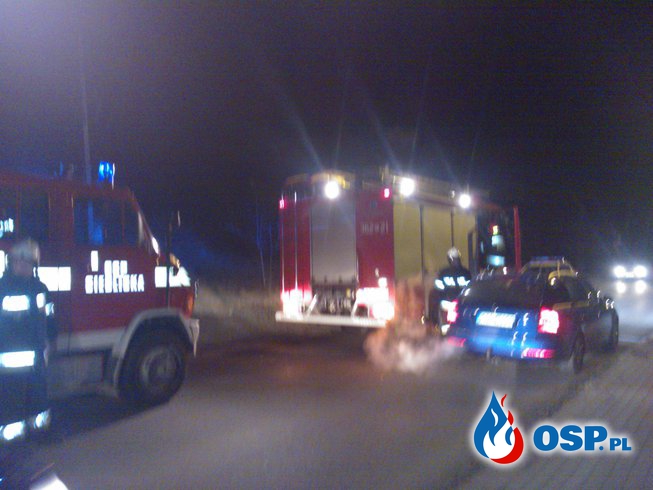 Noworoczny pożar budynku gospodarczego w Siedliskach OSP Ochotnicza Straż Pożarna