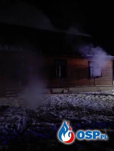  Pożar domu w Buchcicach OSP Ochotnicza Straż Pożarna