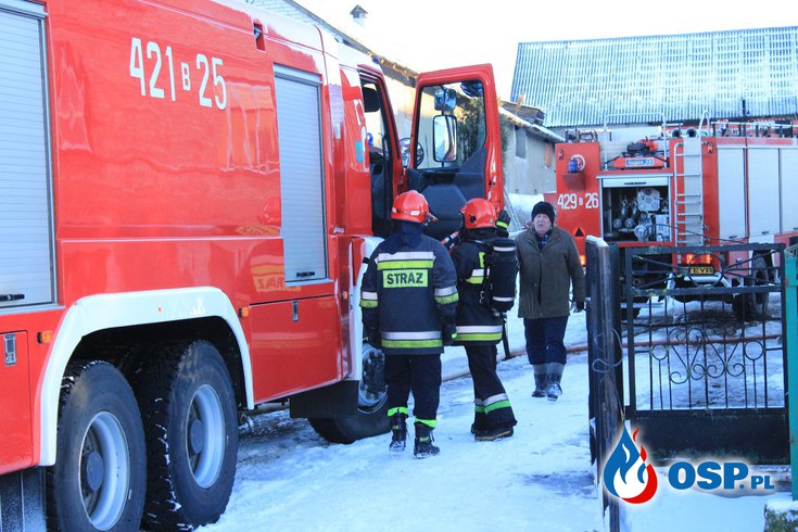 Pożar domu w Bukowie OSP Ochotnicza Straż Pożarna