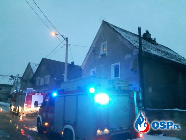 #01/2017# Pożar sadzy  w kominie OSP Ochotnicza Straż Pożarna