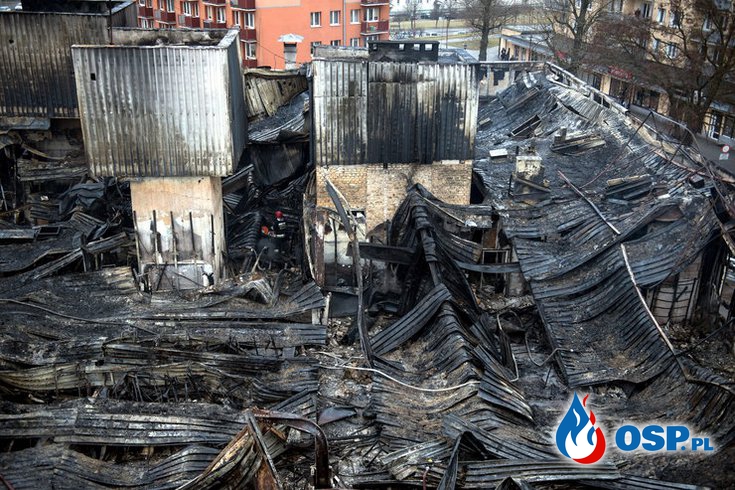 Pożar domu handlowego w Tczewie. Na miejscu 16 jednostek z całego powiatu. OSP Ochotnicza Straż Pożarna