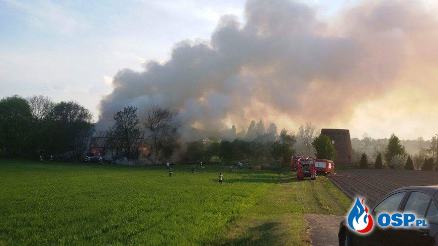 Pożar stodoły Jankowo Dolne !!! OSP Ochotnicza Straż Pożarna